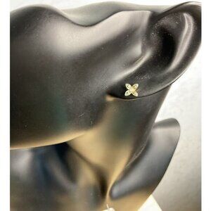 Dainty Four Petal Flower Earrings Minimal